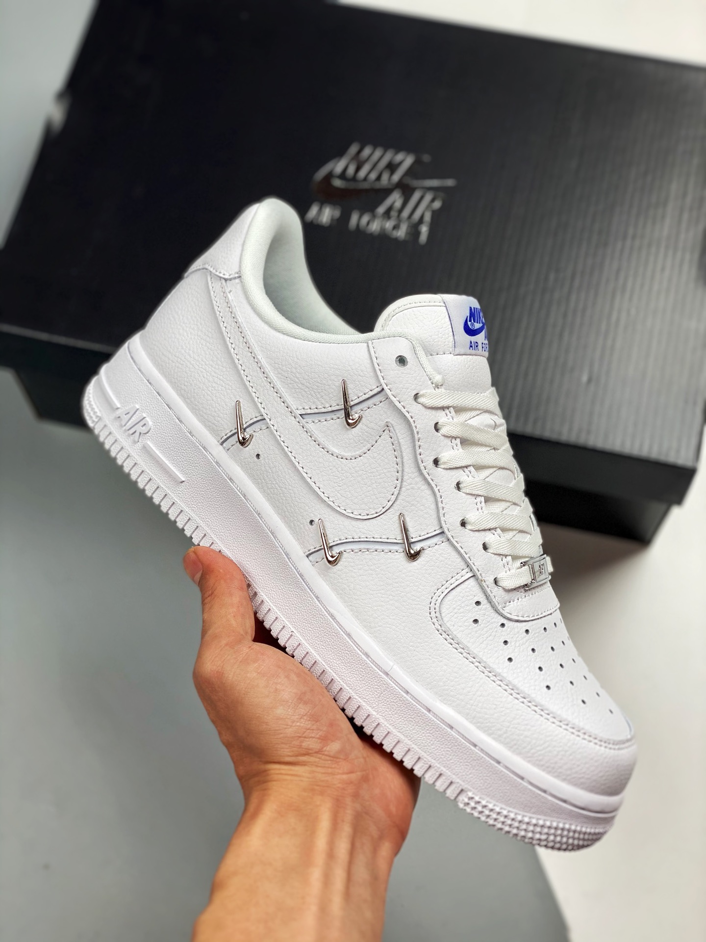 Air Force 1 '07 gancho dorado pequeño retro, horma original, cartón original, estilo auténtico de la Fuerza Aérea, enfo…