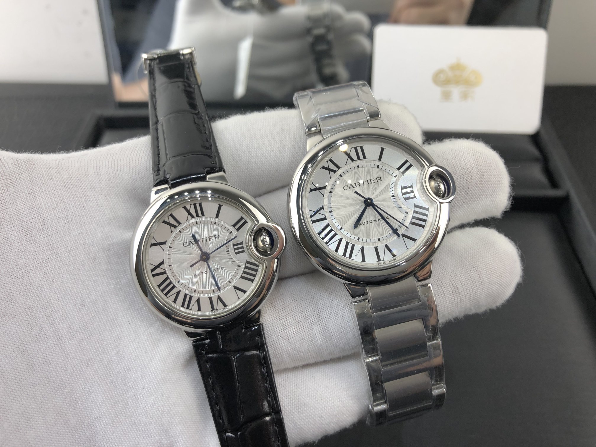 Cartier 皇家 卡地亚蓝气球系列33皮表带和36钢表带