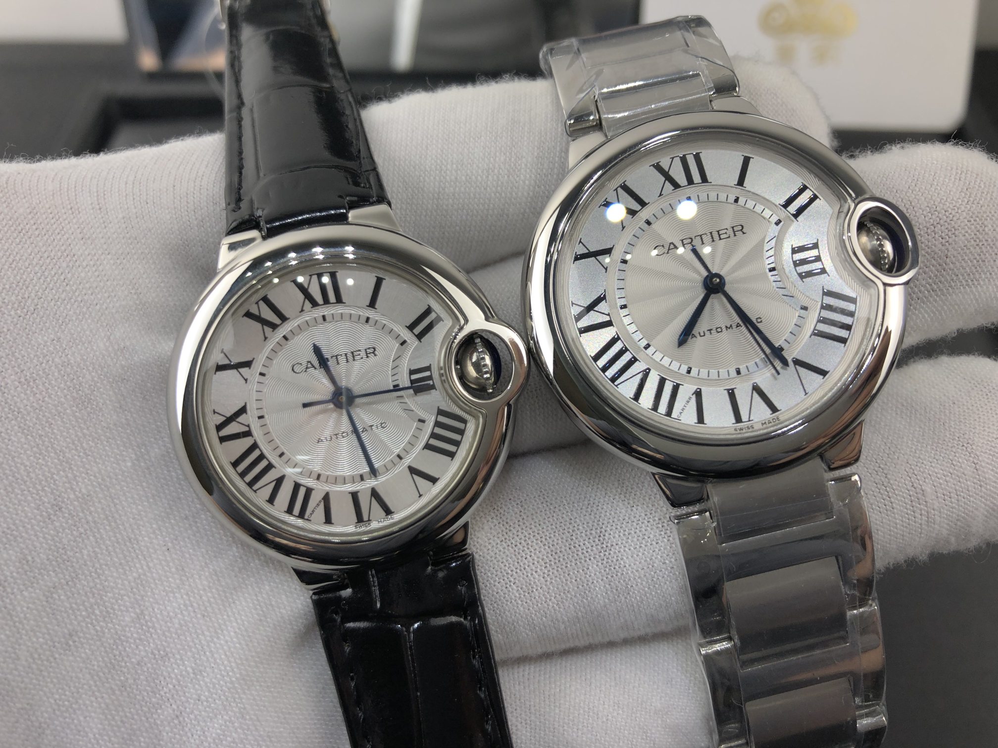 Cartier 皇家 卡地亚蓝气球系列33皮表带和36钢表带