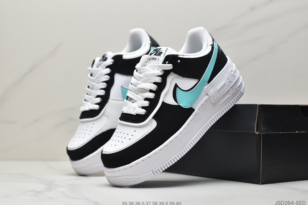 200 耐克Nike WMNS Air Force 1 Shadow 马卡龙空军一号轻量增高低帮百搭板鞋 CI0919-100