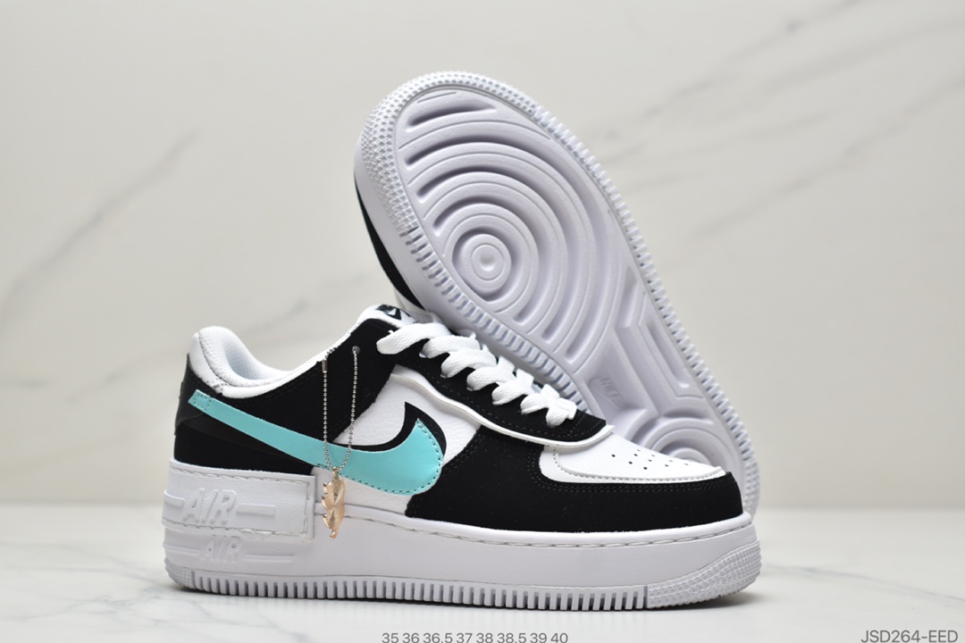 200 耐克Nike WMNS Air Force 1 Shadow 马卡龙空军一号轻量增高低帮百搭板鞋 CI0919-100