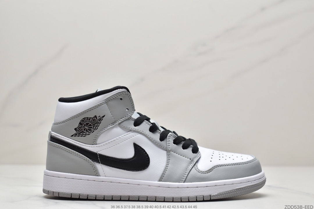 230 乔丹Air Jordan 1 MID ”黑白影子”AJ1中邦百搭文化球鞋 554724-073