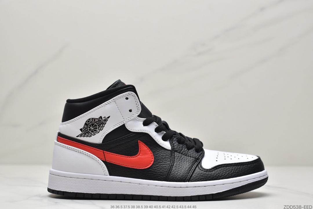 230 乔丹Air Jordan 1 MID ”黑白影子”AJ1中邦百搭文化球鞋 554724-073