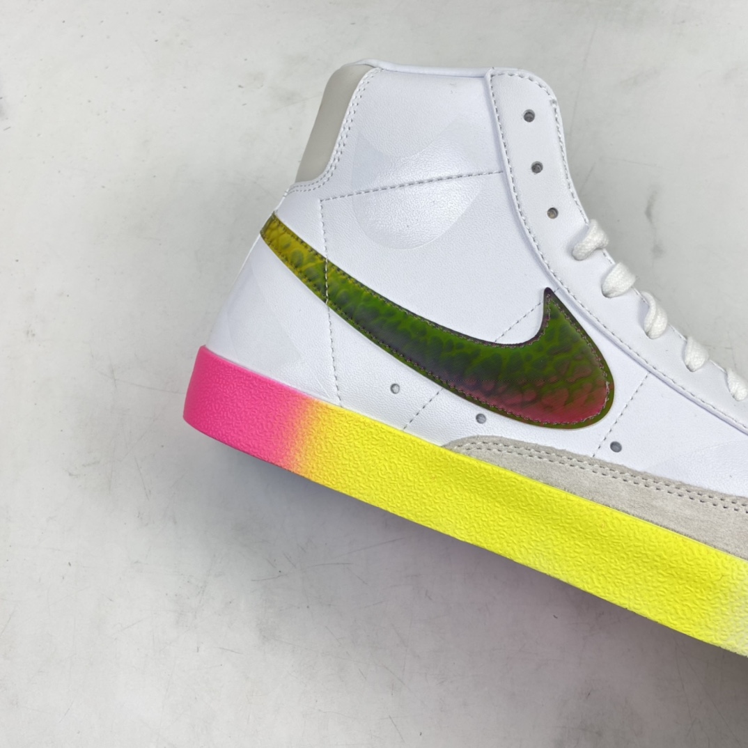 200 Nike Blazer Mid’77 Vntg Suede Mix 复刻经典皮面彩虹色高帮开拓者 CZ8653-136