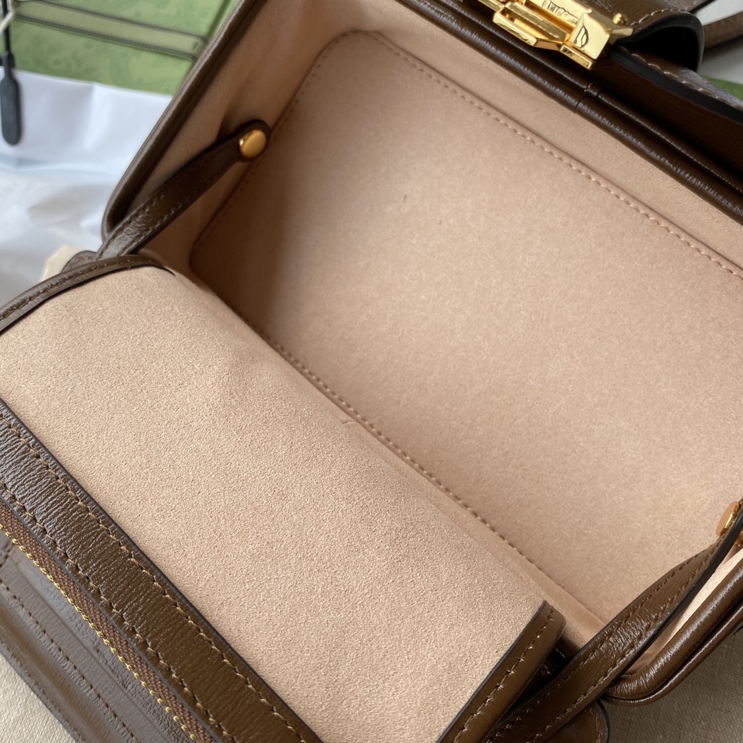 Gucci GG Supreme Canvas Square Handbag with Retro Travel Inspiration, Male Bag? - 图片 2