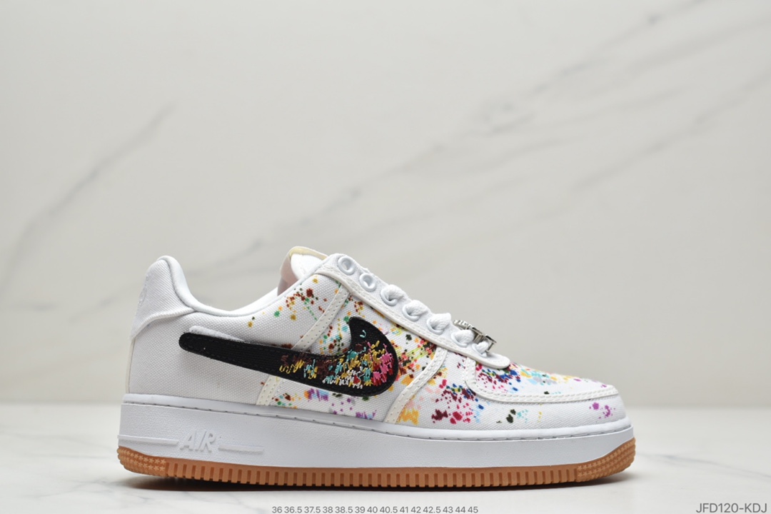 180 Travis Scott X Nike Air Force 1 Low ”ravis Scott White”空军一号低帮经典百搭休闲运动板鞋  AQ4211-101