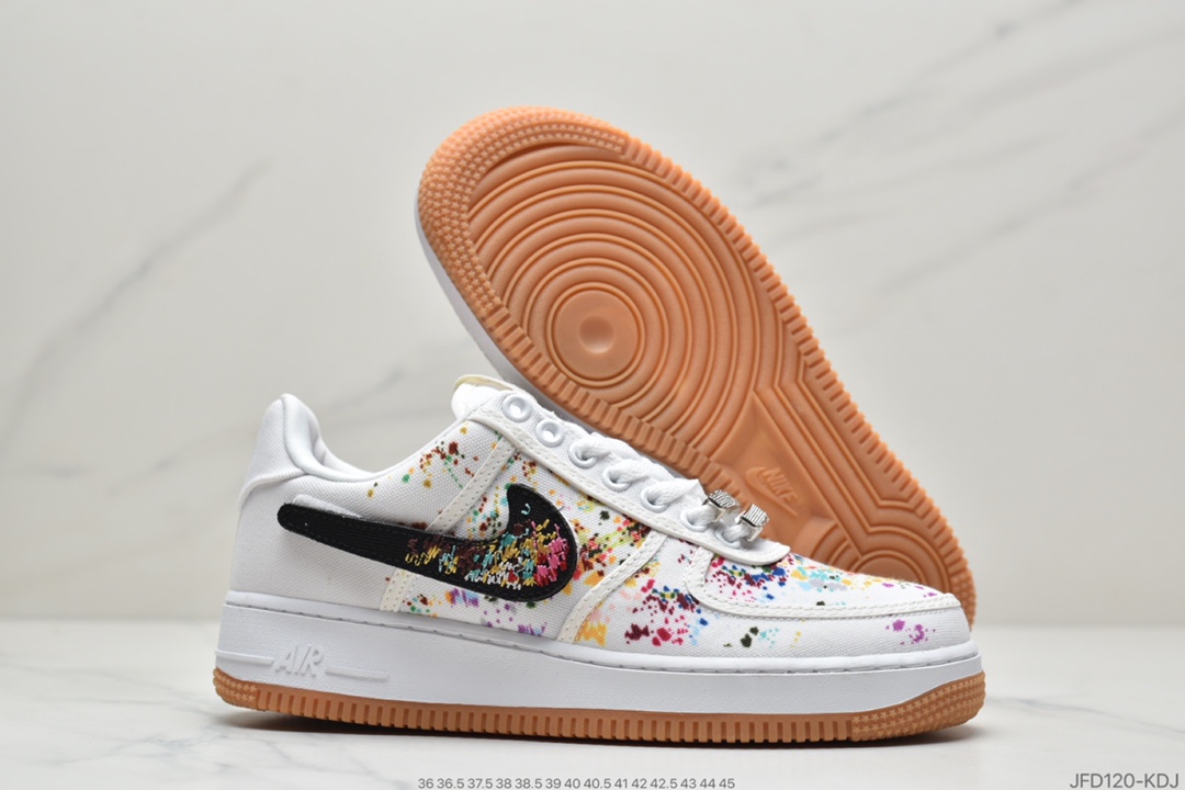 180 Travis Scott X Nike Air Force 1 Low ”ravis Scott White”空军一号低帮经典百搭休闲运动板鞋  AQ4211-101