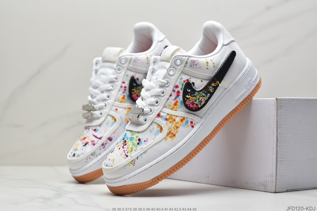 180 Travis Scott X Nike Air Force 1 Low ”ravis Scott White”空军一号低帮经典百搭休闲运动板鞋  AQ4211-101