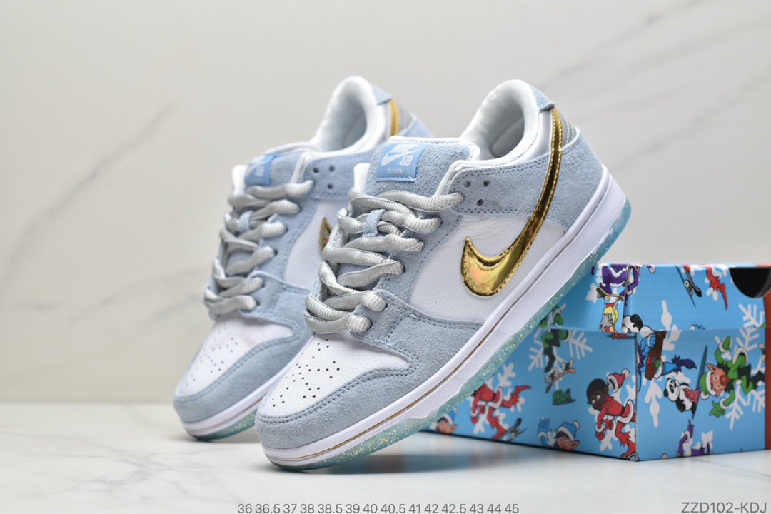 250 耐克Sean Cliver x Nike SB Dunk Low ”Holiday Special” 冰雪奇缘蓝色情人节 DC9936-100