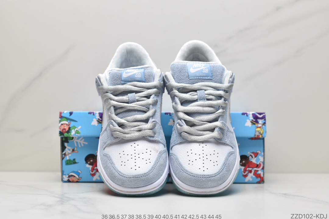 250 耐克Sean Cliver x Nike SB Dunk Low ”Holiday Special” 冰雪奇缘蓝色情人节 DC9936-100