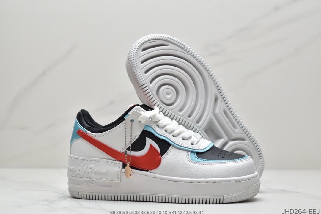200 耐克Nike WMNS Air Force 1 Shadow 马卡龙空军一号轻量增高低帮百搭板鞋CI0919-100