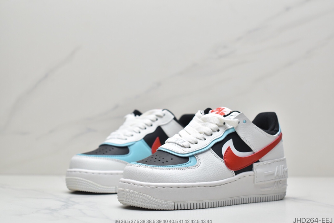 200 耐克Nike WMNS Air Force 1 Shadow 马卡龙空军一号轻量增高低帮百搭板鞋CI0919-100