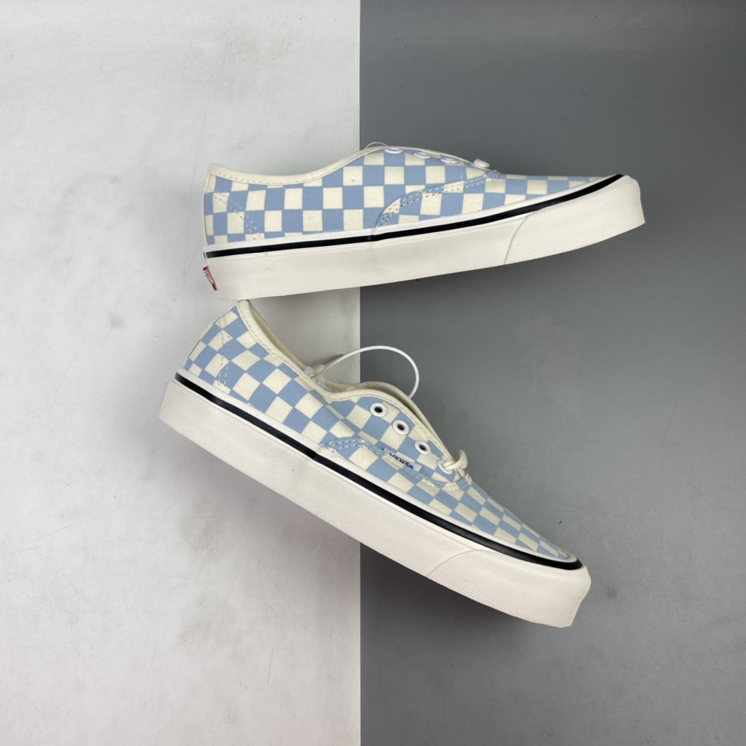 140 Vans Authentic 44 DX 安纳海姆 奶蓝白棋盘格子低帮帆布鞋 VN0A54F241J