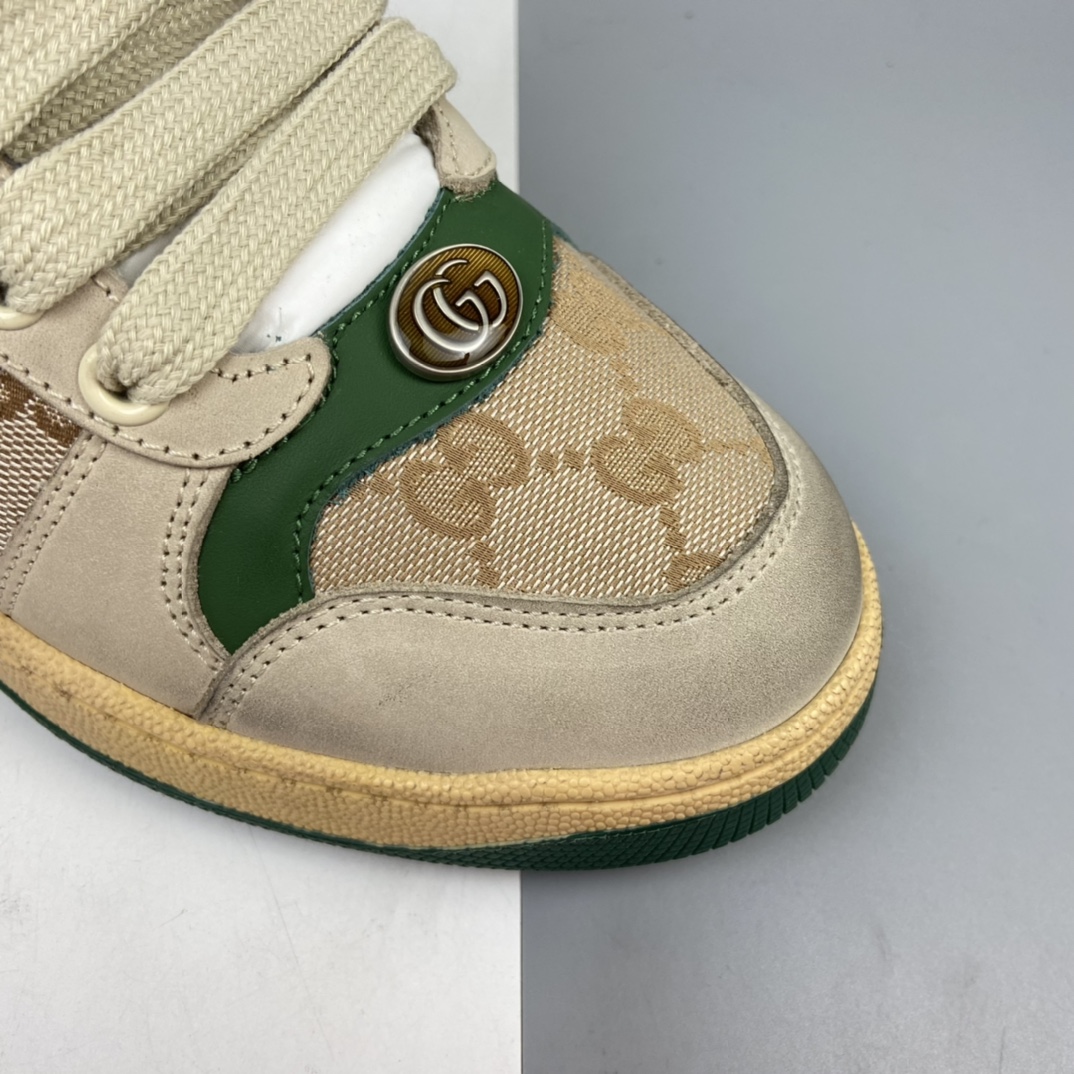 280 Gucci古驰小脏鞋系列Distressed Screener sneaker 经典原型复古百搭做旧小脏板鞋