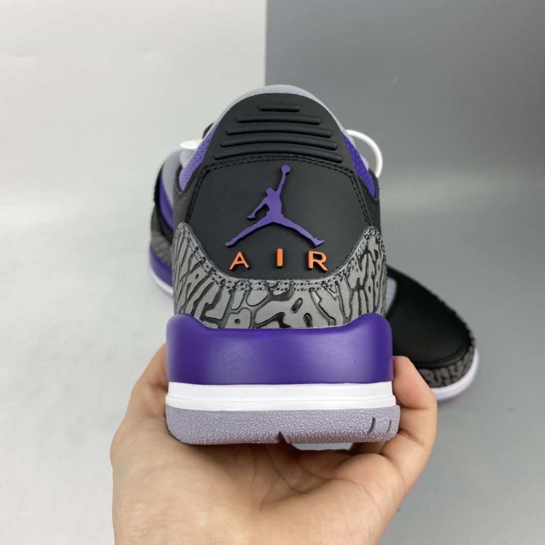 380 Air Jordan 3“Court Purple”AJ3 乔3爆裂黑紫 篮球鞋 CT8532-050