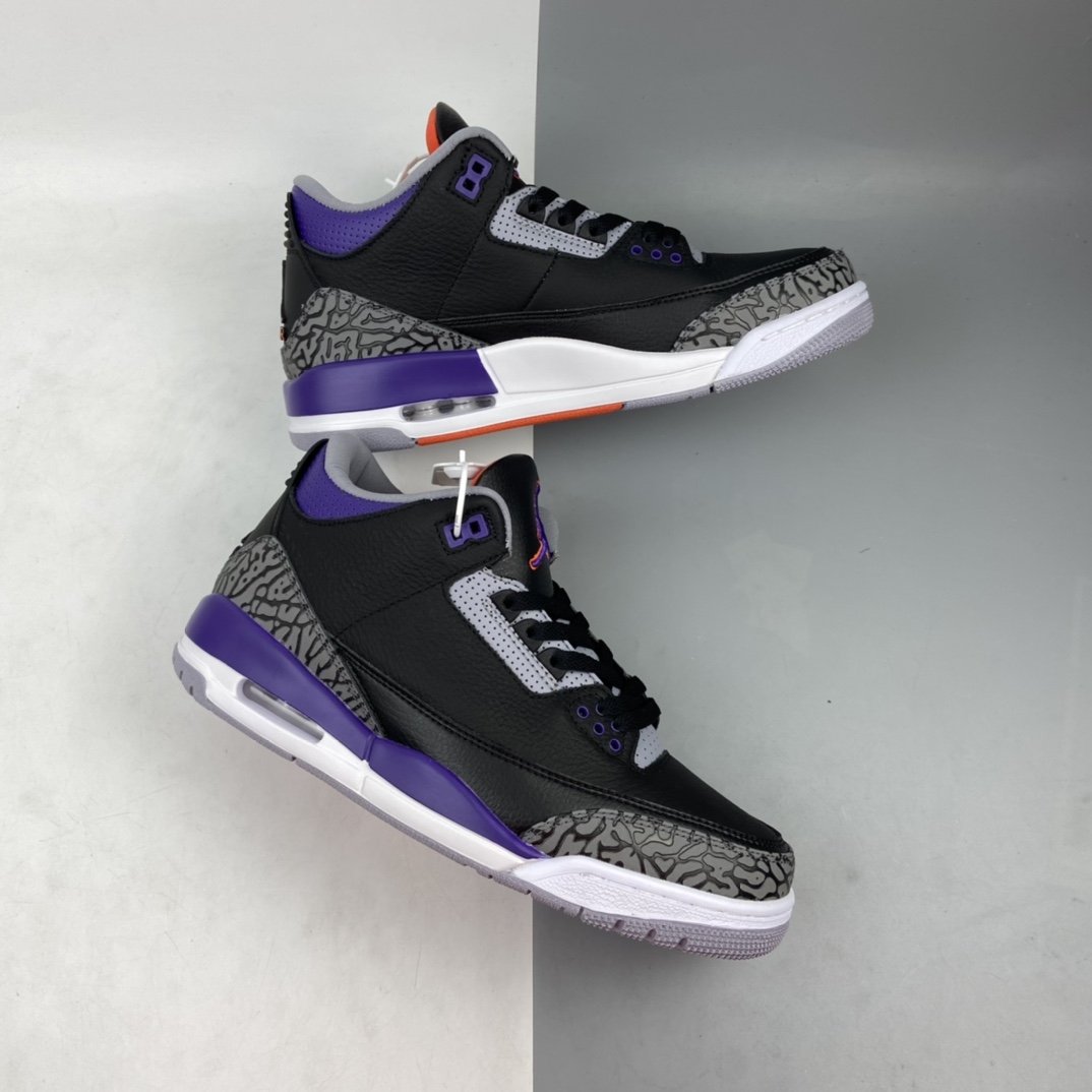 380 Air Jordan 3“Court Purple”AJ3 乔3爆裂黑紫 篮球鞋 CT8532-050