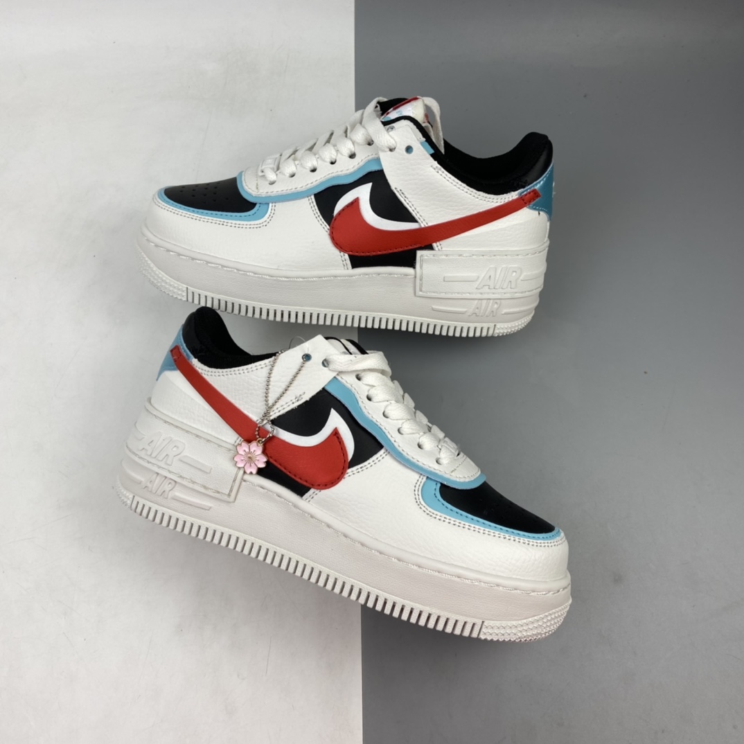 200 Nk Air Force 1 Shadow 空军一号轻量增高低帮百搭板鞋”拼接马卡龙” DA4291-100