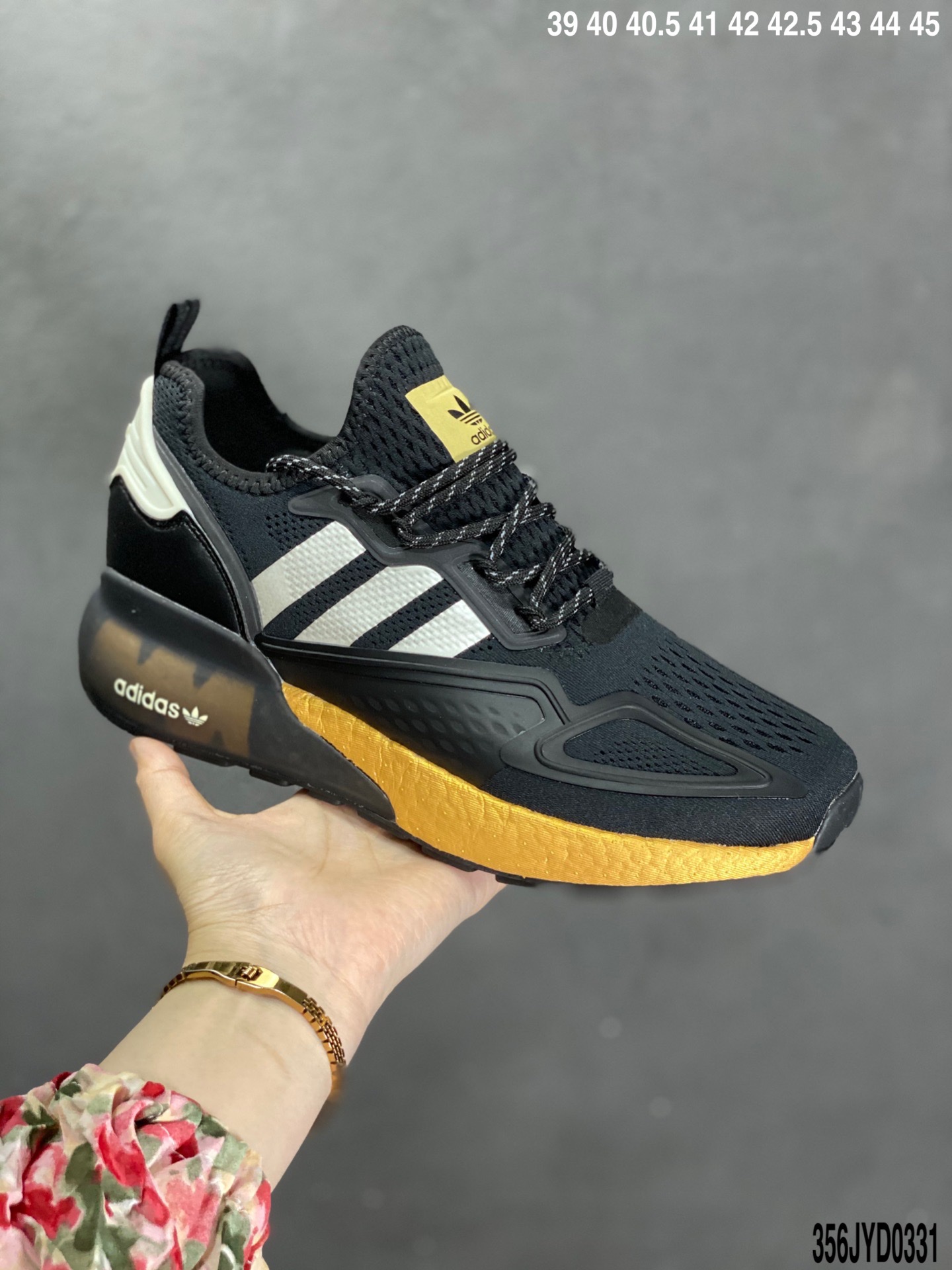 170.缓震跑鞋 易烊千玺同款 Adidas Originals ZX 2K Boost 全新爆米花缓震休闲运动跑鞋FZ3323