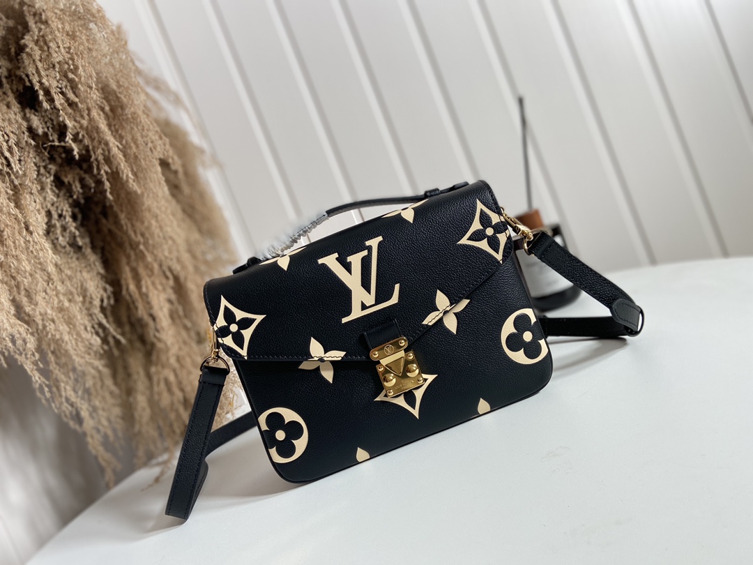 Louis Vuitton LV Pochette MeTis Bags Handbags Black Printing Empreinte​ Spring Collection M45773