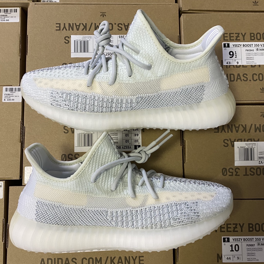 Yeezy350冰蓝满天星尺码36-