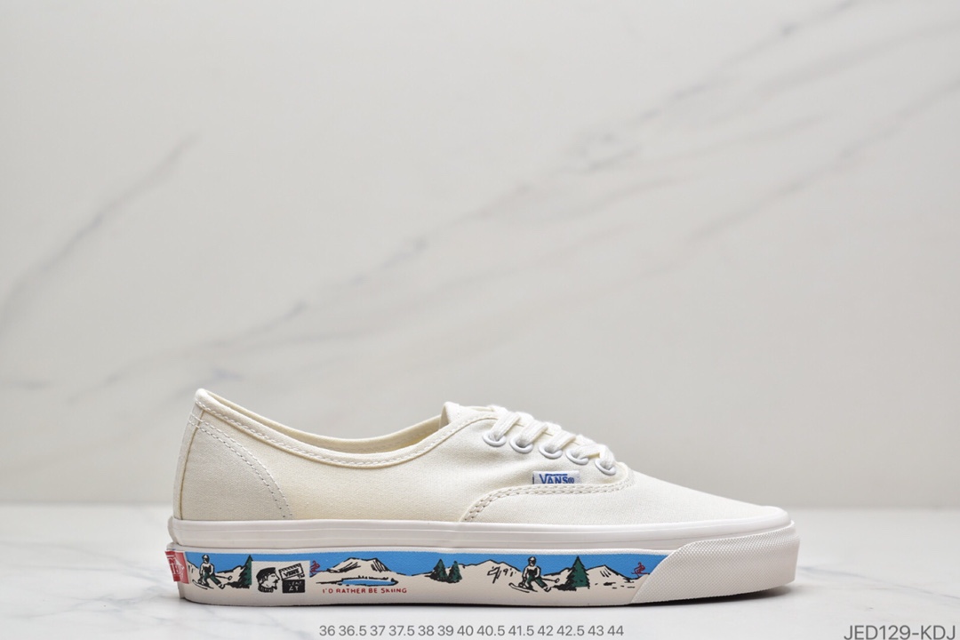 150  万斯Vans Authentic 44 DX 万斯 牛奶白麂皮 黑白 低帮硫化帆布鞋板鞋