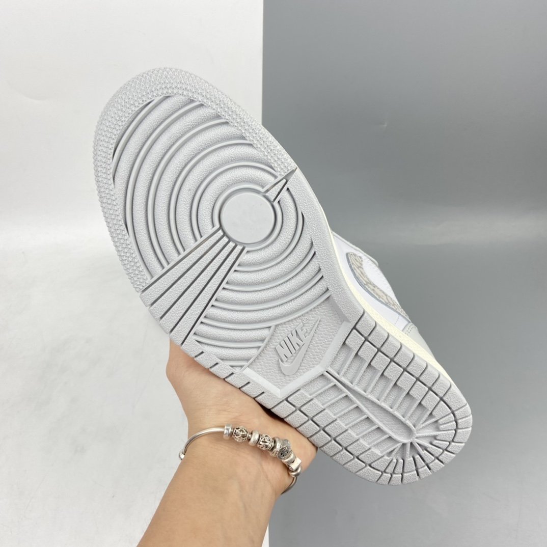 200 Air Jordan 1 Low Prm ”Elephant Print” AJ1 乔1低帮 白灰爆裂纹 DH4269-100