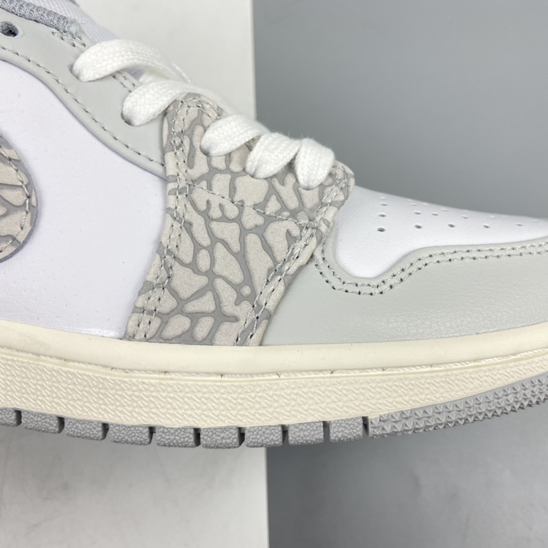 200 Air Jordan 1 Low Prm ”Elephant Print” AJ1 乔1低帮 白灰爆裂纹 DH4269-100