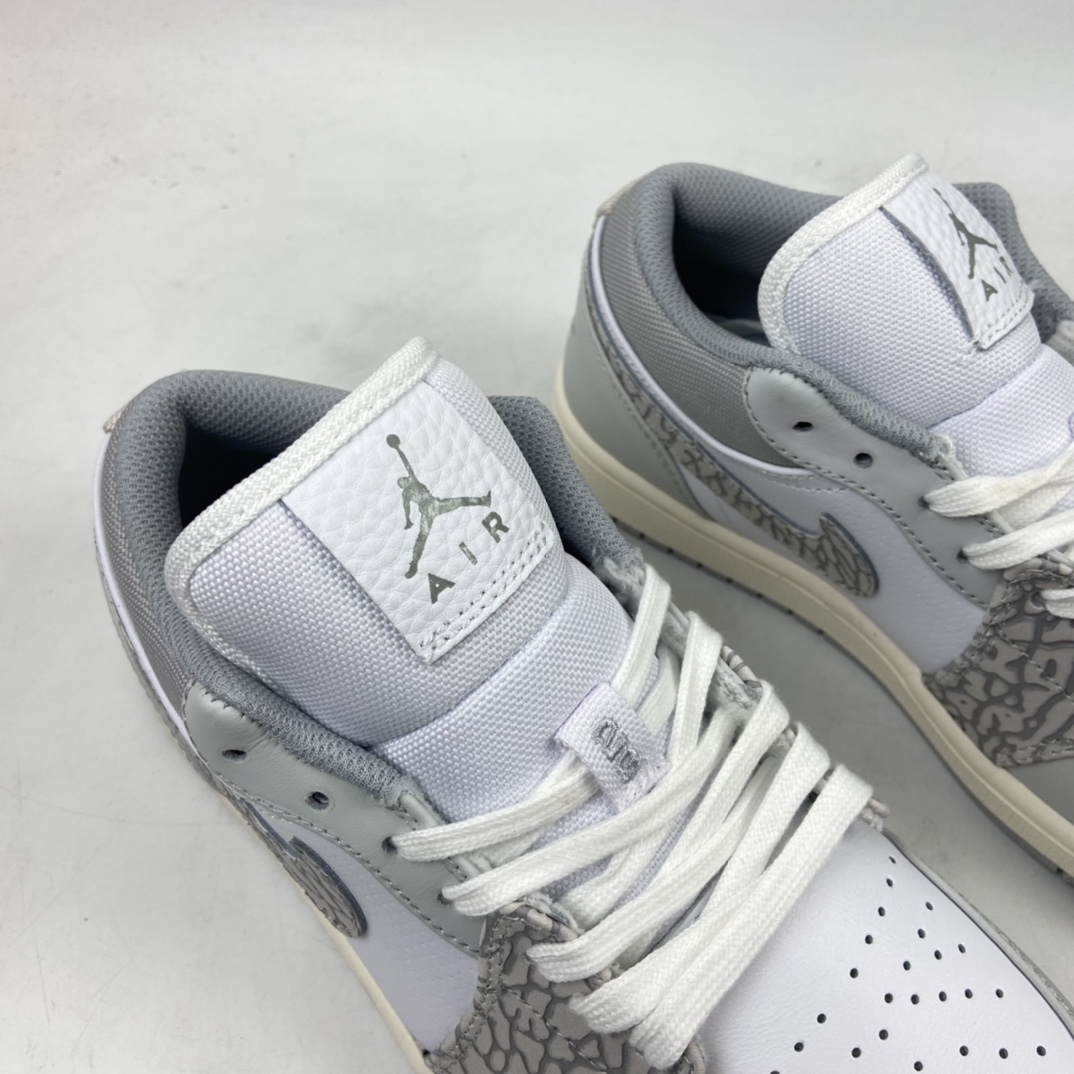 200 Air Jordan 1 Low Prm ”Elephant Print” AJ1 乔1低帮 白灰爆裂纹 DH4269-100