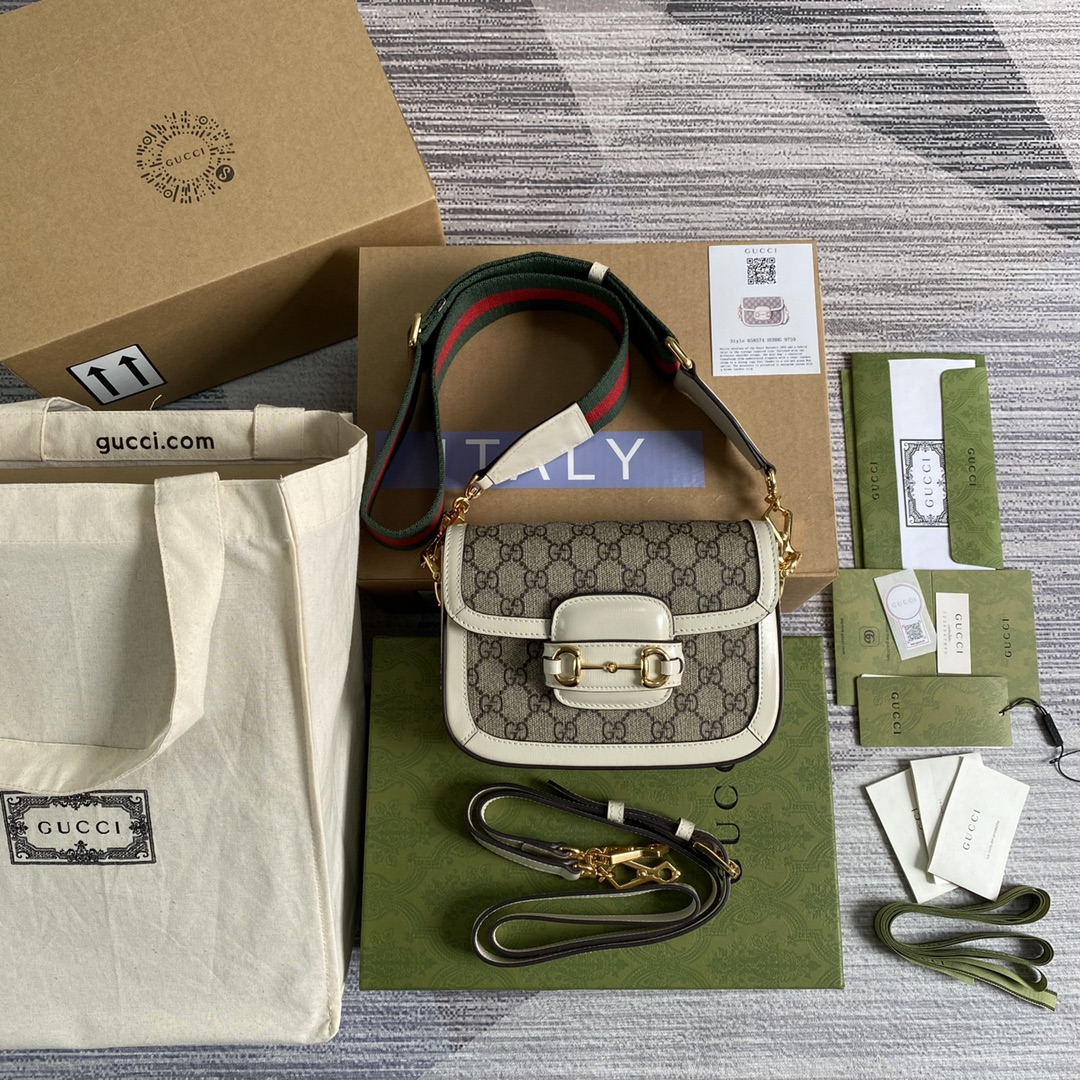 GUCCI Mini sac sellier à mors avec double bandoulière