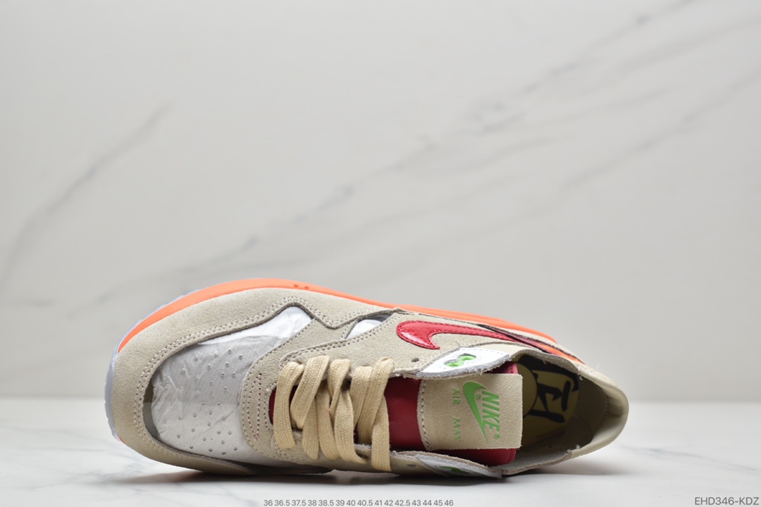 400 CLOT x Nike Air Max 1”K.O.D.”初代复古气垫百搭休闲运动慢跑鞋“死亡之吻2021复刻版”  DD1870-100