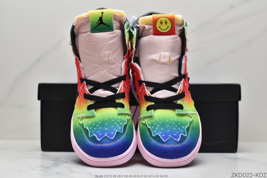 270  J Balvin x Air Jordan 1 High OG彩虹扎染 DC3481-900