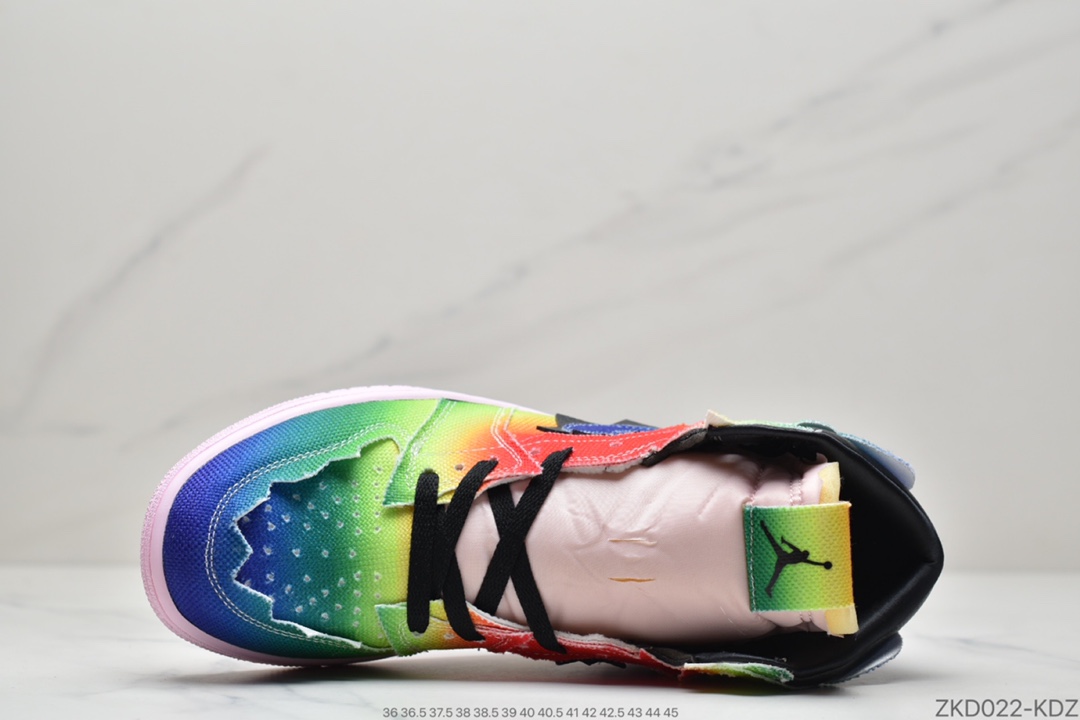 270  J Balvin x Air Jordan 1 High OG彩虹扎染 DC3481-900