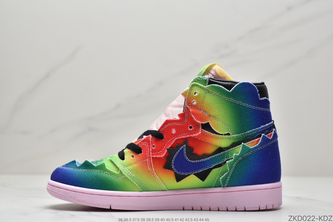 270  J Balvin x Air Jordan 1 High OG彩虹扎染 DC3481-900