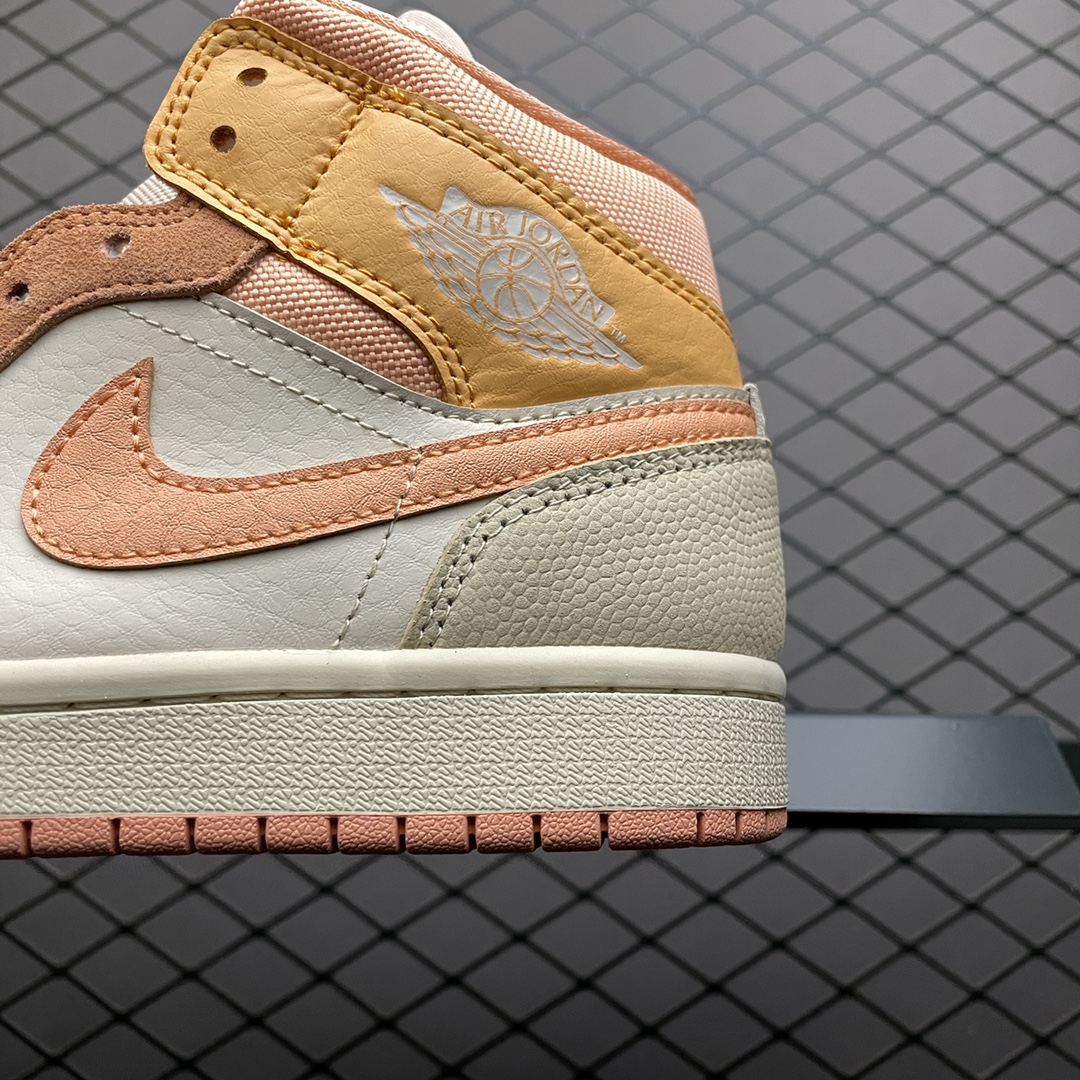 260 Air Jordan 1 Mid  ” Apricot Orange ” 杏橙 AJ1乔1中帮文化篮球鞋 DH4270-800