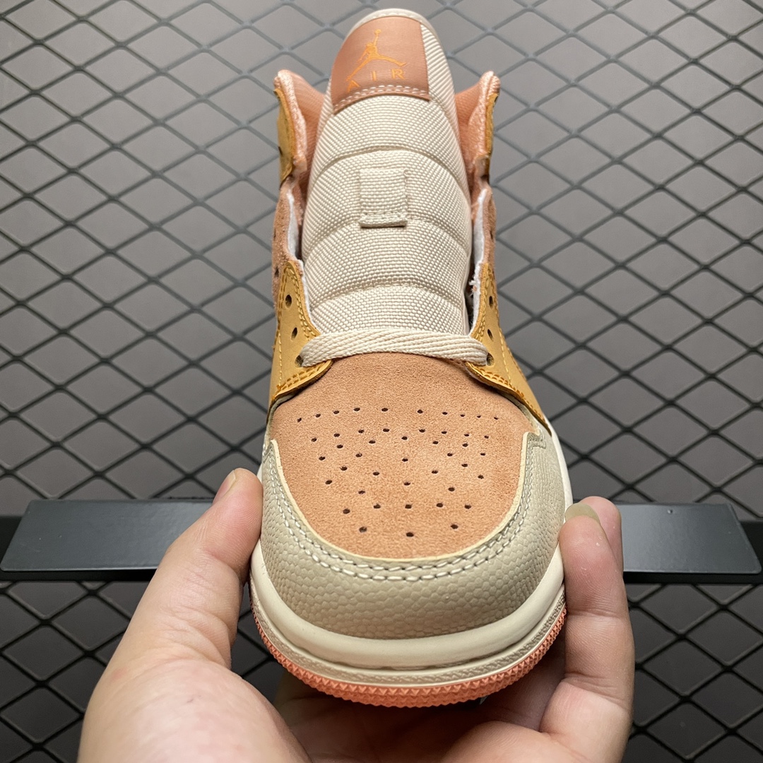 260 Air Jordan 1 Mid  ” Apricot Orange ” 杏橙 AJ1乔1中帮文化篮球鞋 DH4270-800