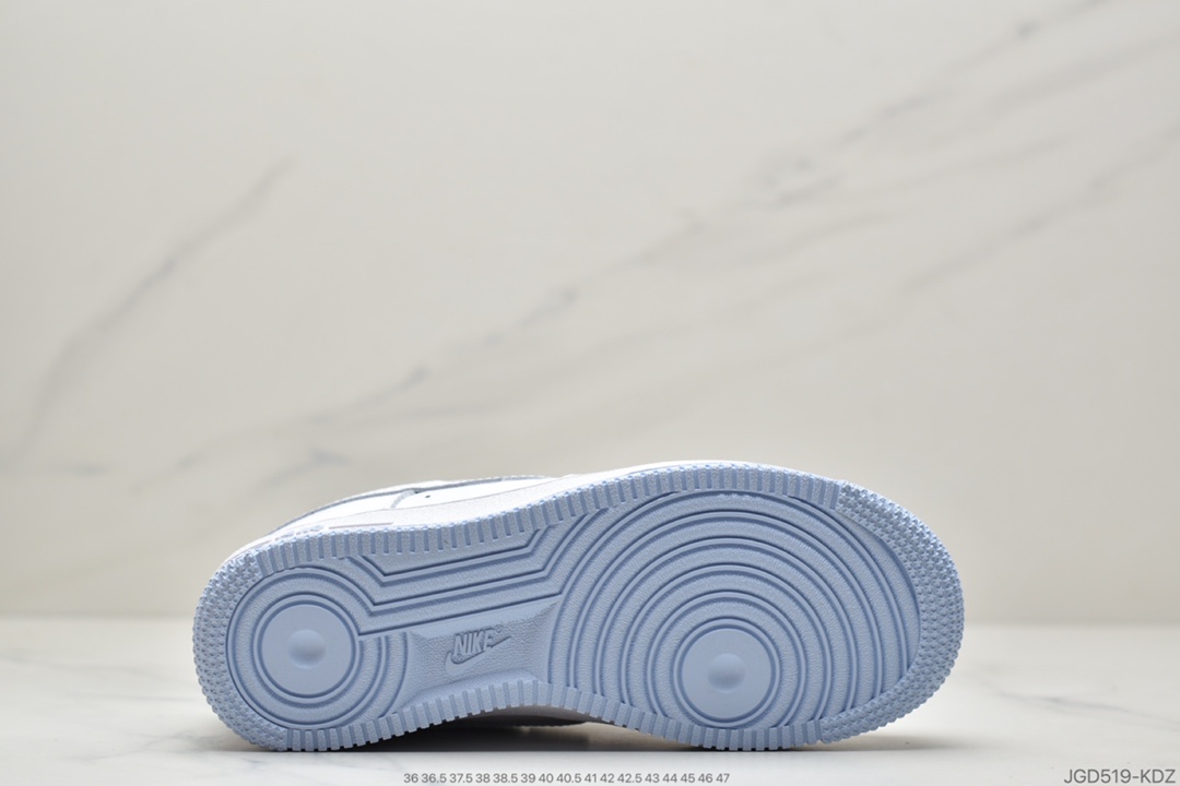 180 耐克Nike WMNS Air Force 1 Low空军一号经典低帮百搭休闲运动板鞋“皮革白蓝” CD6915-103