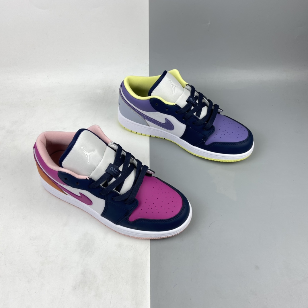 200 Air Jordan 1 Low AJ1低帮时尚休闲板鞋 粉紫鸳鸯 DJ4342-400