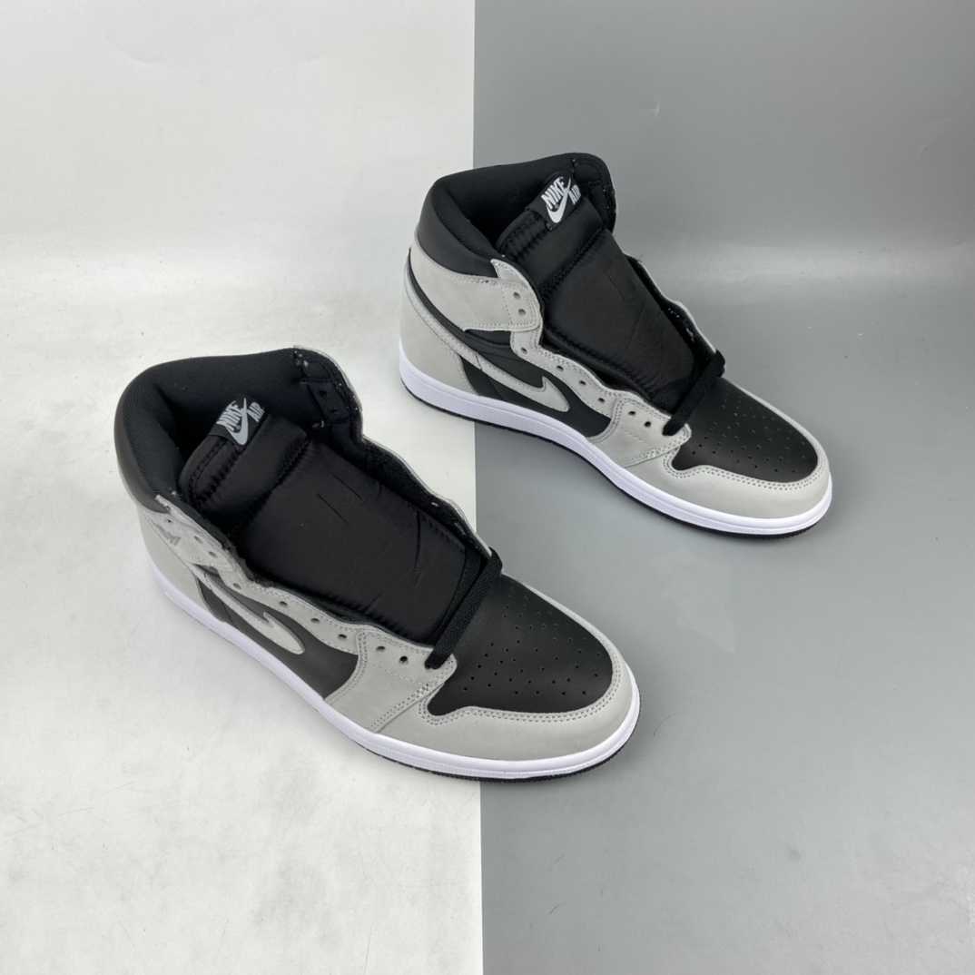 300 Air Jordan 1 High AJ1 乔1高帮灰白熊猫 影子灰2.0 555088-035