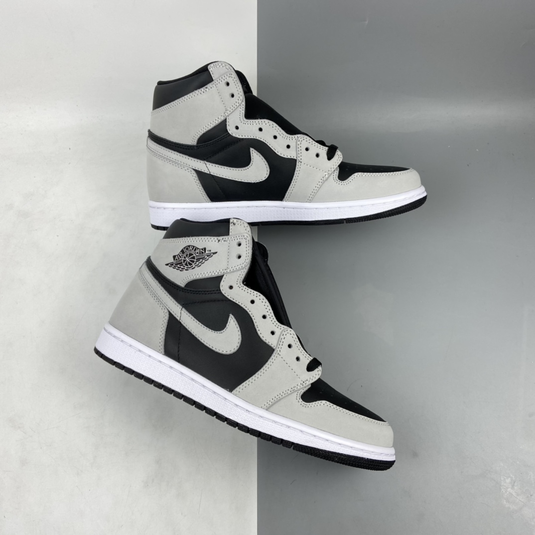 300 Air Jordan 1 High AJ1 乔1高帮灰白熊猫 影子灰2.0 555088-035