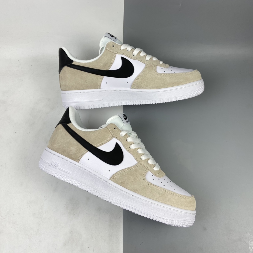 240 Nk Air Force 1 Low 空军一号奶茶白配色头层低帮休闲板鞋 BQ8988-100