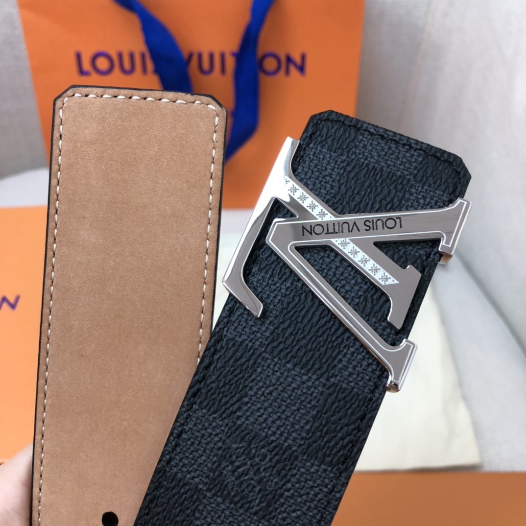p165 代购正品级🛳LV男士腰带 LV代工厂货品 4.0宽度 可验货，正品一体铸造五金，原厂皮料！