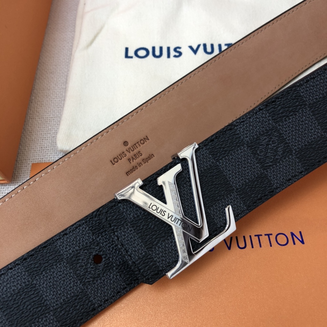p165 代购正品级🛳LV男士腰带 LV代工厂货品 4.0宽度 可验货，正品一体铸造五金，原厂皮料！