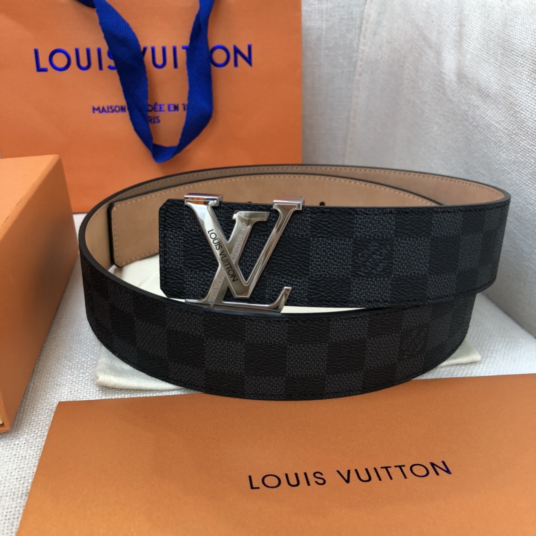 p165 代购正品级🛳LV男士腰带 LV代工厂货品 4.0宽度 可验货，正品一体铸造五金，原厂皮料！