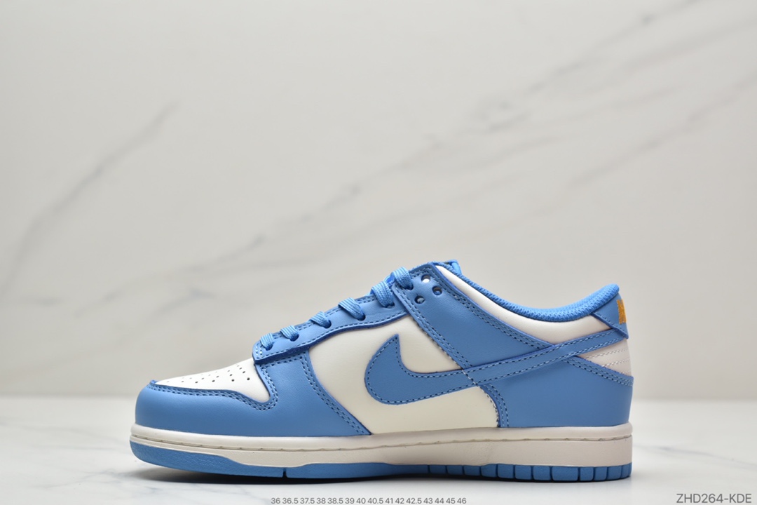 300 Nike Dunk Low ”Coast”北卡蓝 整体采用白色为底 DD1503-100