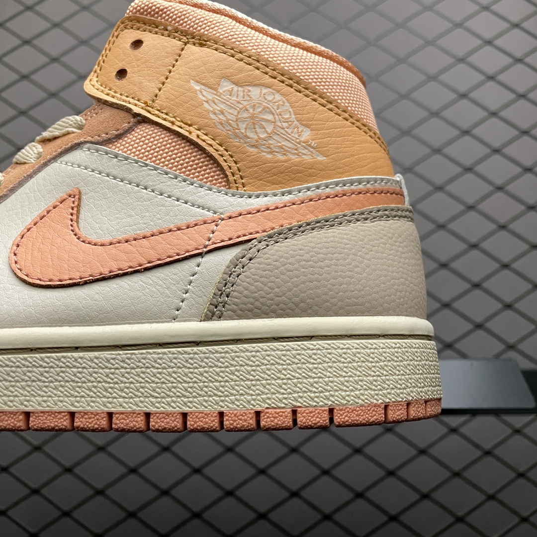 240 Air Jordan 1 Mid  ” Apricot Orange ” 杏橙 AJ1乔1中帮文化篮球鞋 DH4270-800