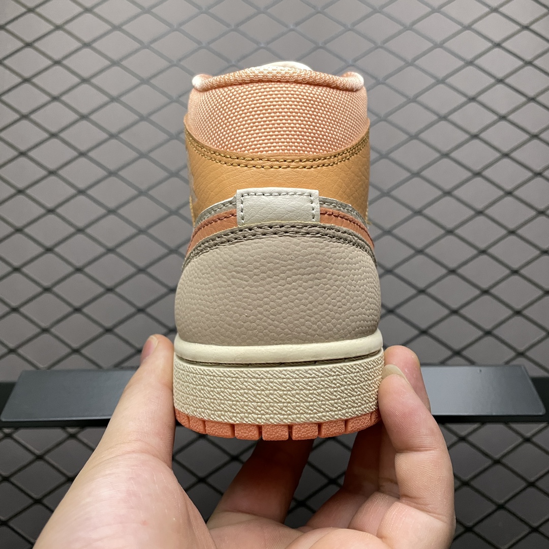 240 Air Jordan 1 Mid  ” Apricot Orange ” 杏橙 AJ1乔1中帮文化篮球鞋 DH4270-800