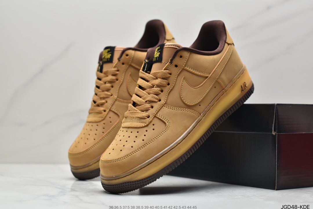 180 Nike Air Force 1 CO.JP Retro SP”Wheat Mocha”空军一号低帮经典百搭休闲运动板鞋“麦黄摩卡半透明”  DC7504-700