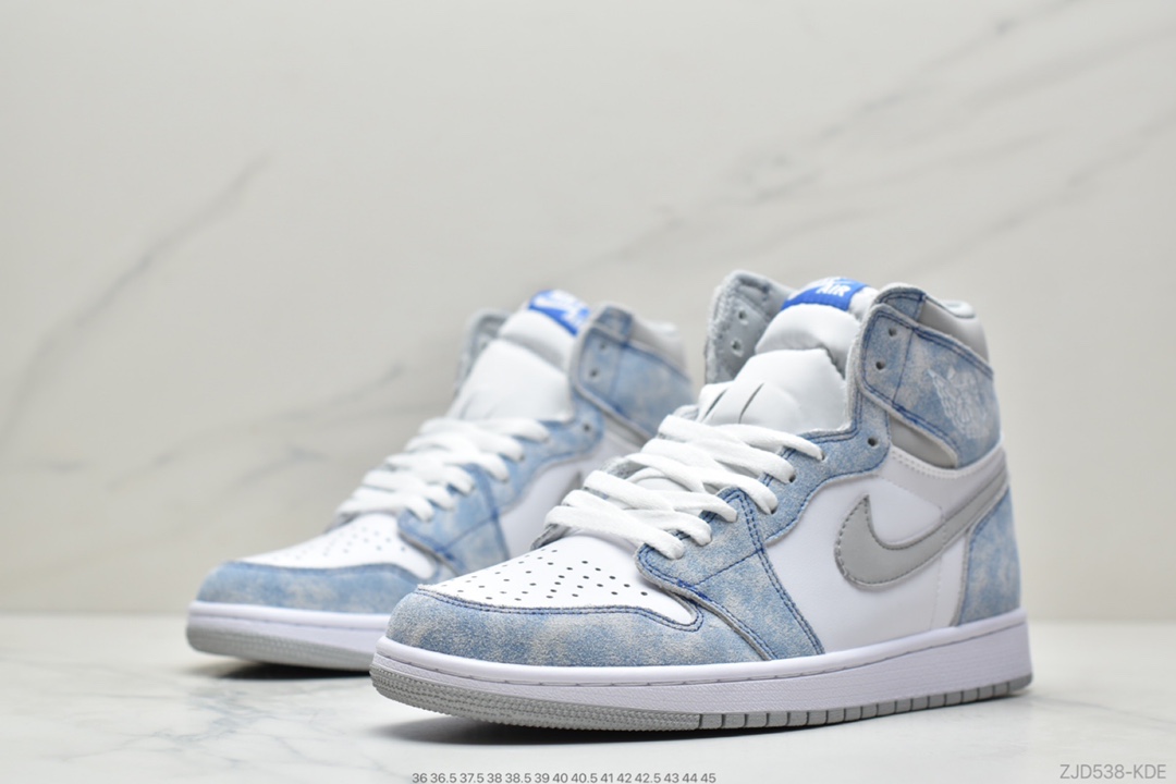240 耐克Nike Air Jordan 1 Retro High OG ”Hyper Royal”AJ1代经典复古经典高帮百搭文化篮球鞋“水洗蓝雾霾蓝” 555088-402