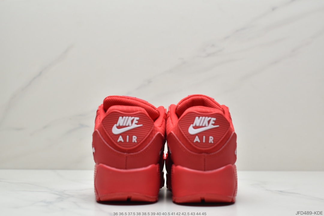 170 耐克Mens Shoes Nike Air Max 90 Essential”Black/Grey/White/Red”复古气垫百搭休闲运动慢跑鞋  AJ1285-602