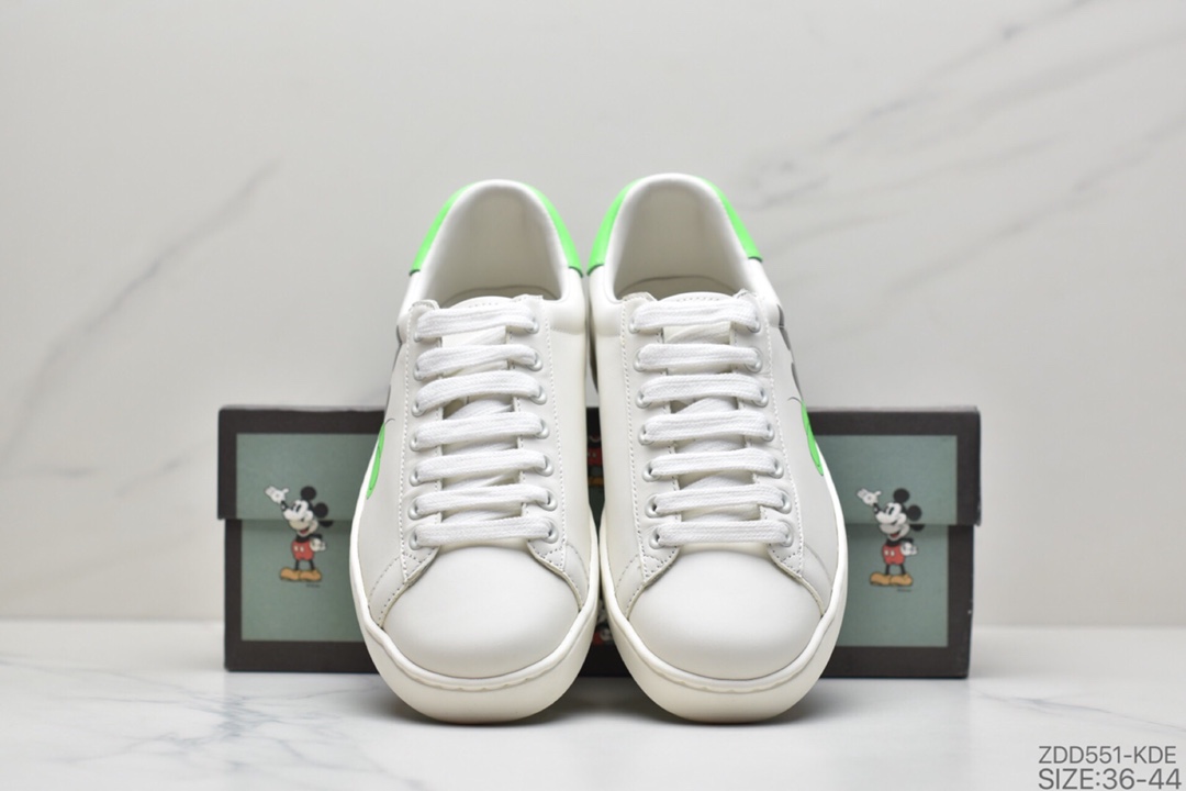 240 古驰GUCCI古驰 Ace Embroidered Low-Top拼色刺绣系列低帮潮流百搭休闲板鞋“米白绿红刺绣小蜜蜂”429446